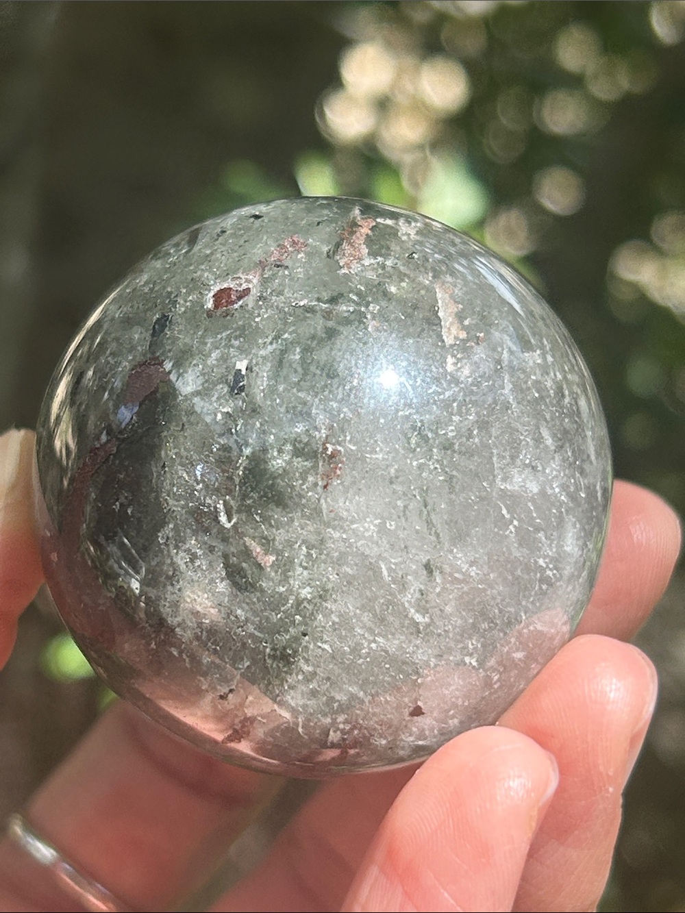 💎 46mm Garden Quartz Lodolite Crystal Sphere